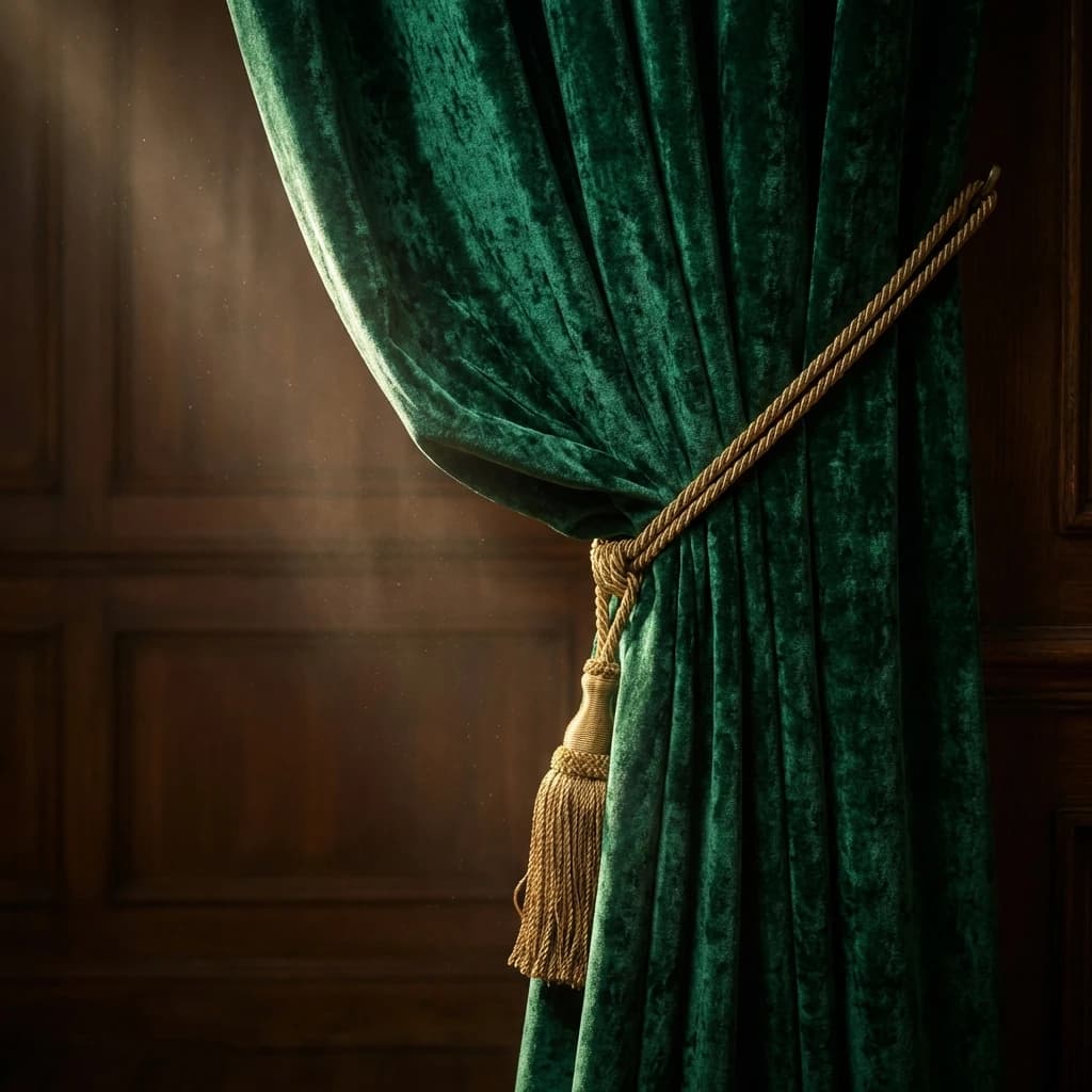 Rideaux en velours acoustique sur mesure pour manoir dans les Cantons-de-l'Est, Magog